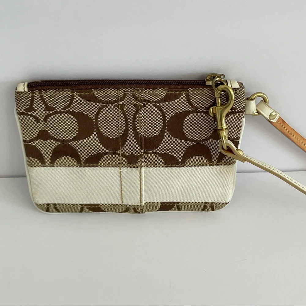 Coach 2006 Signature Stripe Wristlet